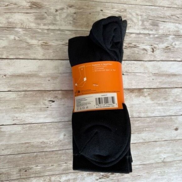 TIMBERLAND Cushioned Crew Socks 6 Pairs Reinforced Heel & Toe Comfort Cuff NWT - Picture 4 of 12
